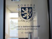 Označení dveří Účetní a daňová kancelář Buršíková