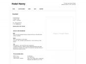 Wireframe Hotel Henry - kontakt