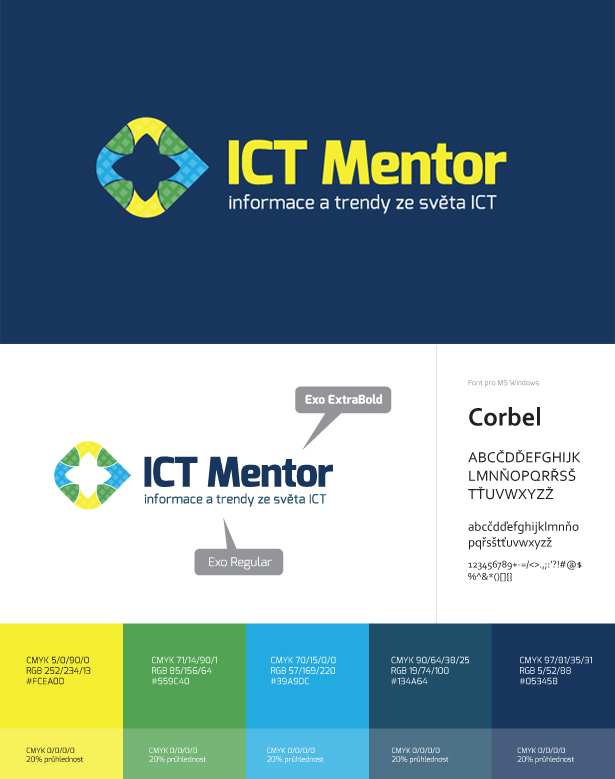 Logo a mini logomanuál ICT Mentor