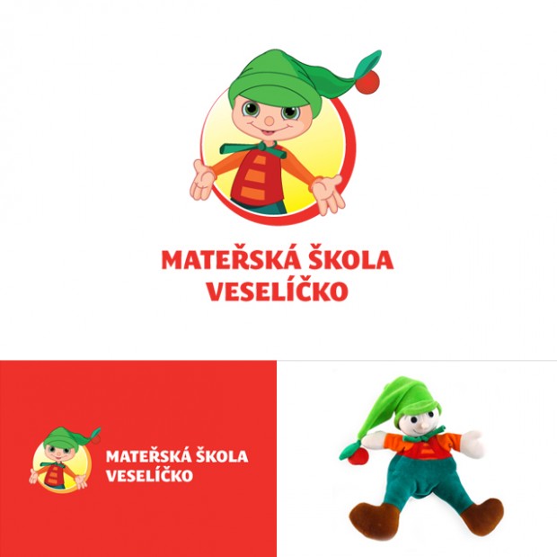 Nerealizované logo Mateřská škola Veselíčko - horizontální a vertikální varianta