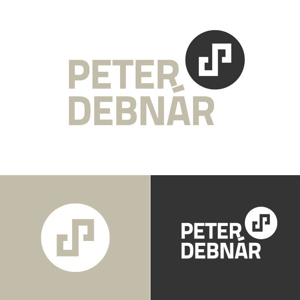 Osobní logo - iniciály Peter Debnár - tvorba loga