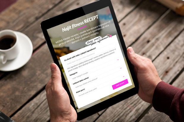 Web s fitness recepty na tabletu